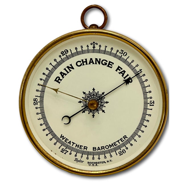 This Really is a Great Looking - Very Good Quality Antique Brass Ships Weather Barometer. Circa Early 20th Century. It is...