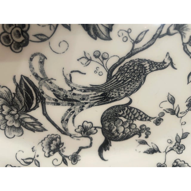 Vintage Ravensdale Pottery Staffordshire “Exotic Bird Black” Platter