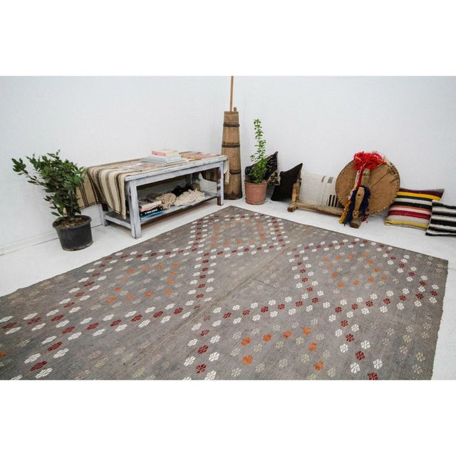 Vintage Kilim Rug-6′2″ × 8′6″ For Sale In Los Angeles - Image 6 of 7