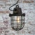Vintage Industrial Clear Glass & Iron Pendant Lamp For Sale - Image 4 of 5