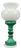 Czechoslovak Malachite Style Pressed Glass and Opaline Table Lamp, 1970s For Sale