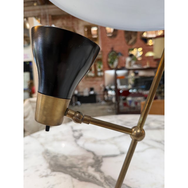 Stilnovo Stilnovo Adjustable Desk Lamp in Black & Brass For Sale - Image 4 of 8