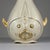 Vintage Italian ceramic vase in the form of a stylized fish, circa 1950s. The sculptural body is finished in ivory-white...