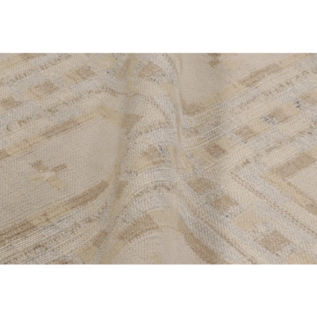 Textile Rug & Kilim’s Oversized Scandinavian Style Rug, Minimalist Geometry in Silk For Sale - Image 7 of 8