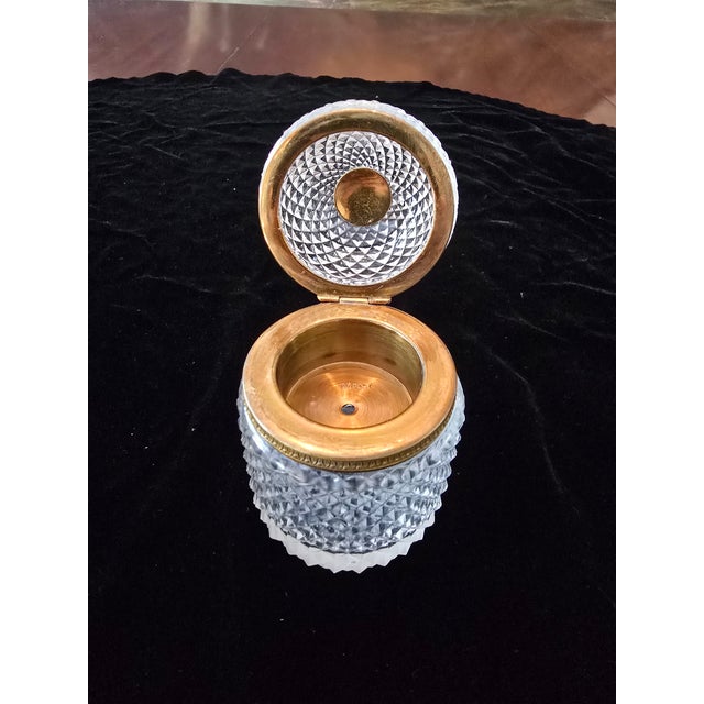 Mid-Century Modern Vintage Pre Mid Century Baccarat Style Crystal Dome Box For Sale - Image 3 of 8