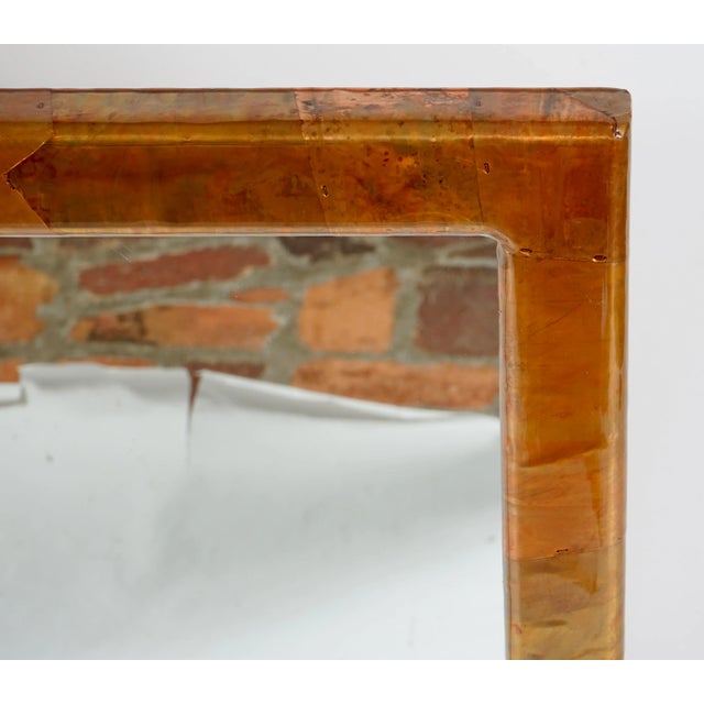 Vintage Brutalist Copper Wall Mirror For Sale In Miami - Image 6 of 8