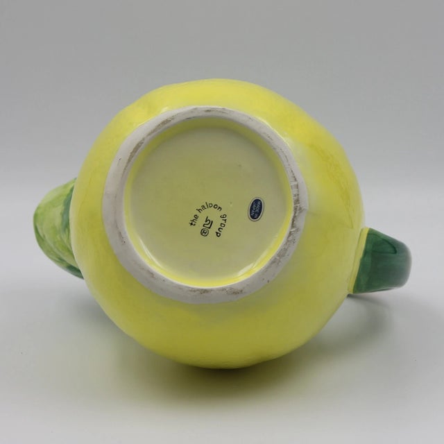 1990s Vintage the Haldon Group Ceramic Lemon Pitcher For Sale - Image 5 of 5