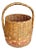 Antique French Provincial Wicker Market Basket For Sale