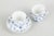 Royal Copenhagen Blue Fluted Plain, set of three coffee cups with saucers. Three coffee cups with matching saucers in...