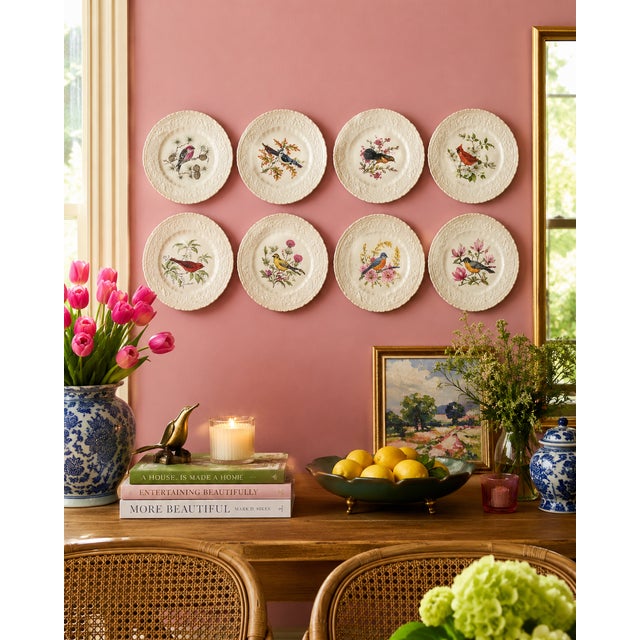Royal Cauldon Bristol Ironstone “Aviary” Bird Plates by h.a. Pausch, Set of 8, Mid-Century For Sale - Image 12 of 13