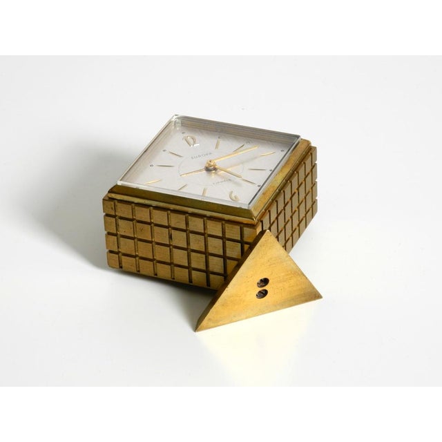 Small Mechanical Brass Alarm Clock from Europa, 1960s For Sale - Image 15 of 18