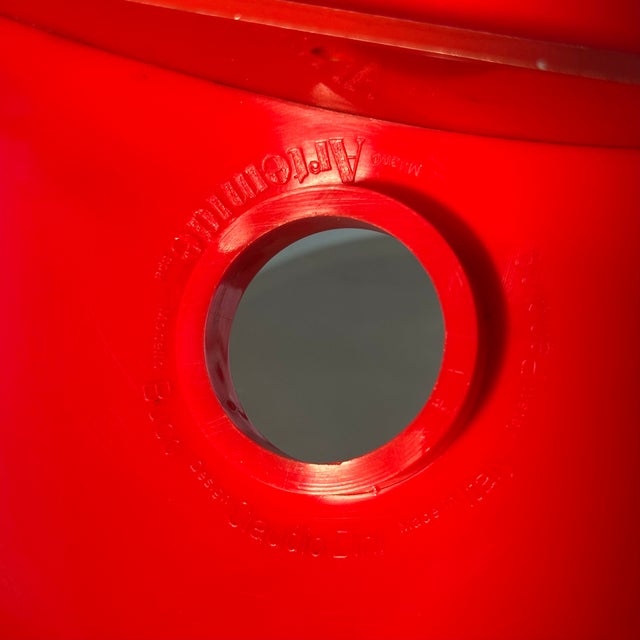 Red Buco Table Lamps by Claudio Dini for Artemide, 1970s, Set of 2 For Sale - Image 8 of 9