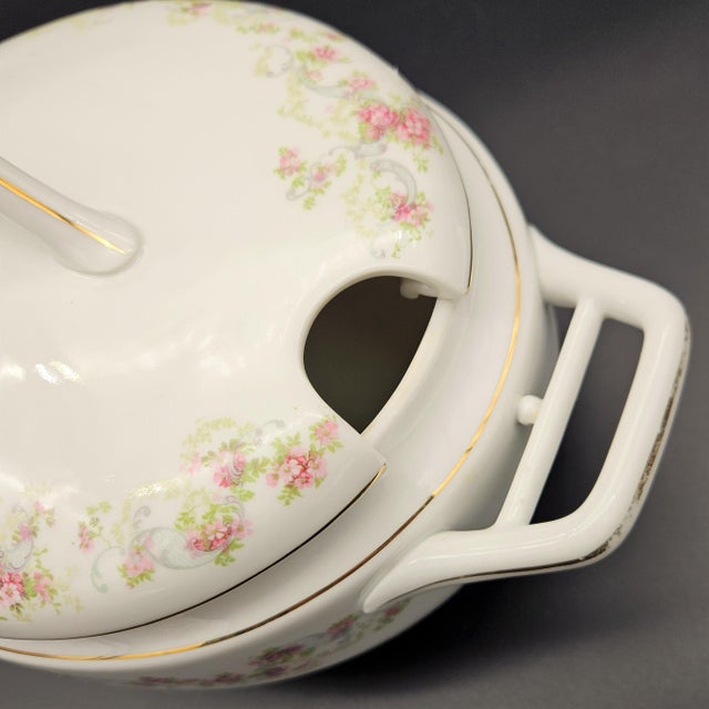 Art Nouveau Porcelain Soup Tureen from Pirkenhammer, 1890s, in Very Good conditions. Designed 1890 to 1919 This piece has...
