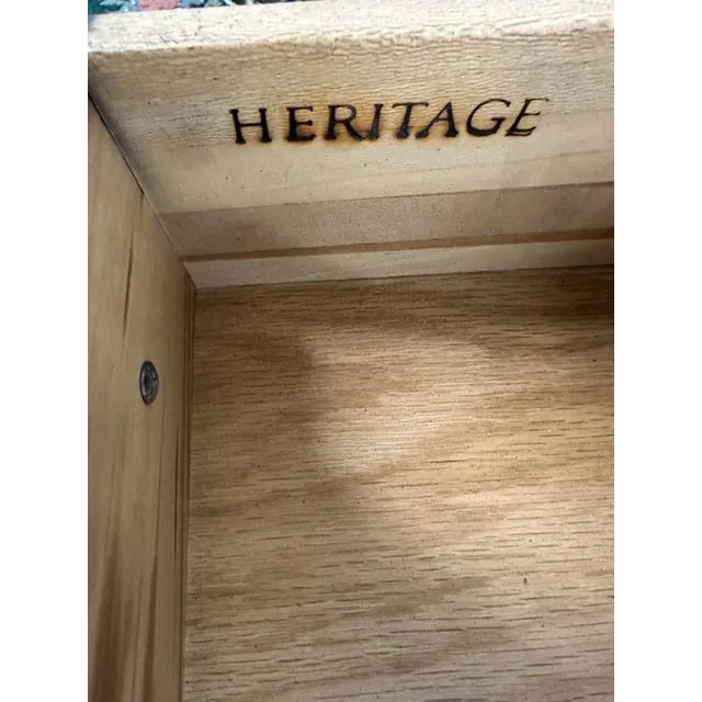 Wood 1960s Henredon Heritage 3 Drawer Painted Side Table For Sale - Image 7 of 9