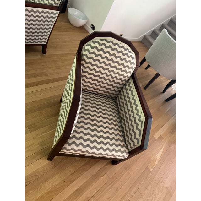 1920s Pair of Art-Deco-Inspired Accent Chairs For Sale - Image 4 of 6