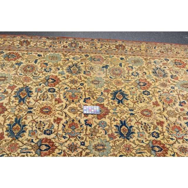 Textile Extremely Fine Antique Persian Tehran Wool Rug 7'10'' X 10'5'' For Sale - Image 7 of 12