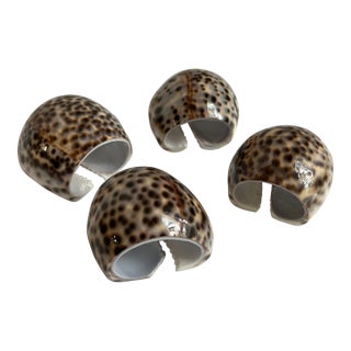 Tiger Shell Napkin Rings-4 For Sale