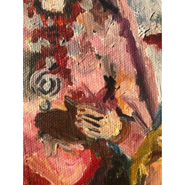 Vintage Dolls in European Folk Costumes Oil Painting For Sale - Image 10 of 11