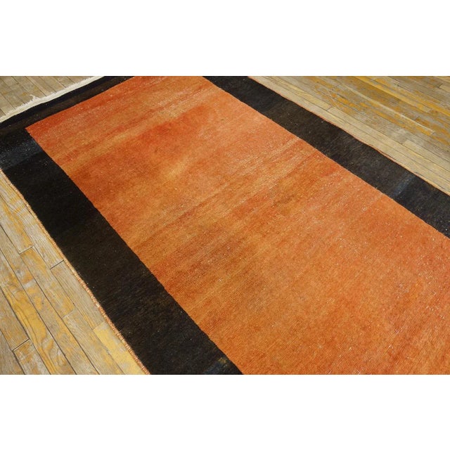 1950s Orange Open Field Vintage Turkish Anatolian Runner Carpet 4'3" X 18'8" Knotted Wool Rug For Sale - Image 4 of 9