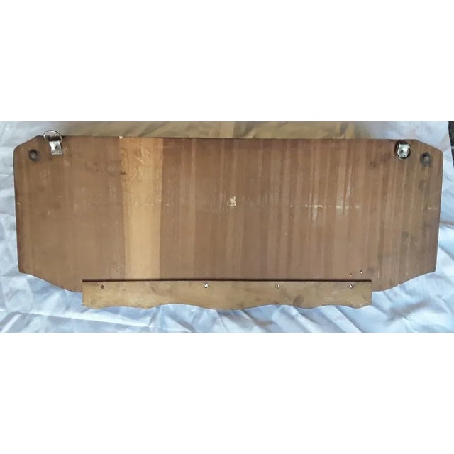 Art Deco Oak Wood Silver Wall Wardrobe with Hooks and Cloakroom Rods, 1930s For Sale - Image 4 of 5