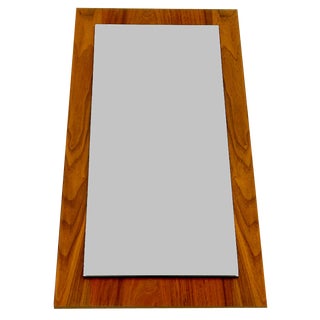 Mid-Century Wall Mirror in Teak, 1970s For Sale