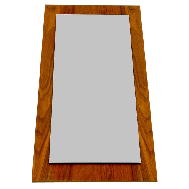 Mid-Century Wall Mirror in Teak, 1970s For Sale