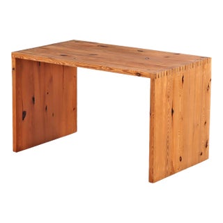 Dutch Pine Waterfall Desk, Circa 1970. For Sale