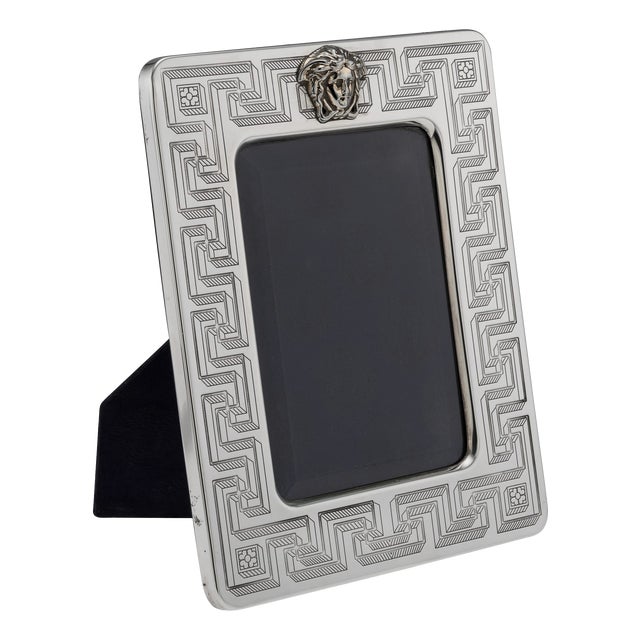 Vintage Italian Silver and Gold Plated Gianni Versace Picture Frame by Versace, 1980s For Sale