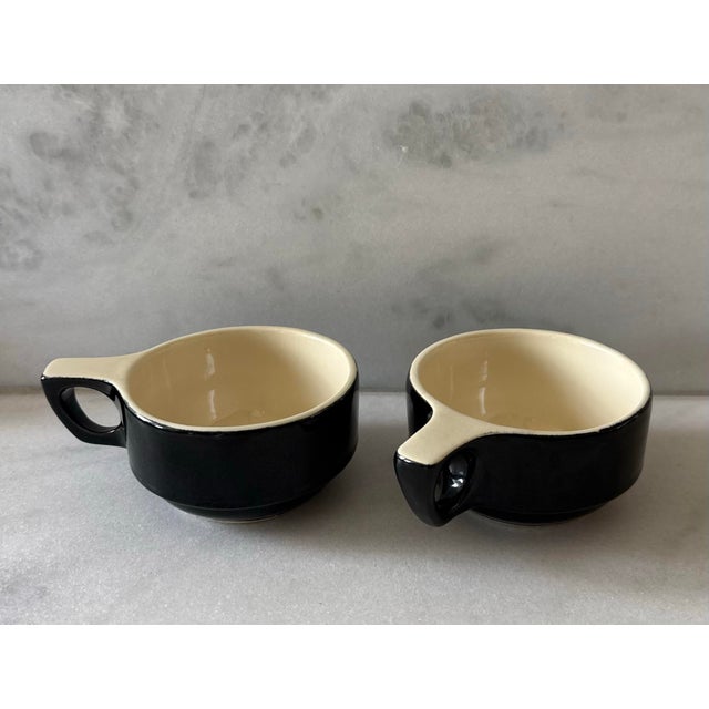 Mid 20th Century Mid Century Modern Ceramic Black and White "Tv Set" by Rubel - 4 pcs For Sale - Image 10 of 11