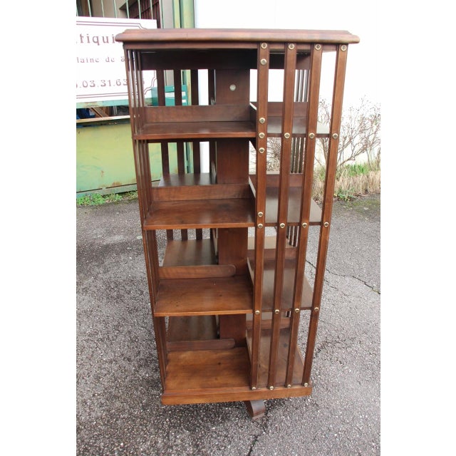 Rotating Bookcase by G. Borgeaud, Paris, France, 1890s For Sale - Image 3 of 9