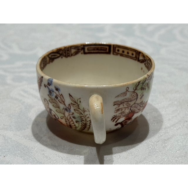 Late 19th Century Rare Antique c.1885 English Chinoiserie "Mikado" Miniature Cup & Saucer Set For Sale - Image 5 of 15