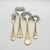 Contemporary Yamazaki Tasha Gold Accent Stainless Flatware Hostess Set – Four Serving Pieces 1990’s For Sale - Image 3 of 16