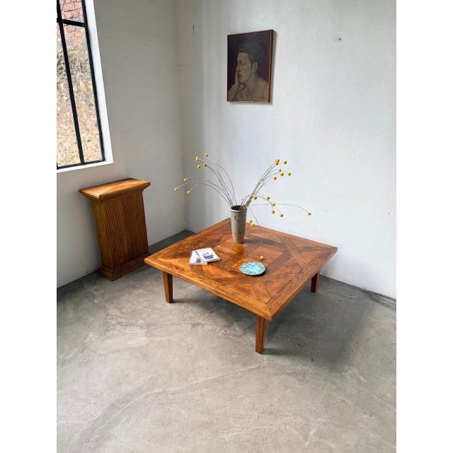 Inlaid Oak Coffee Table, 1940s For Sale - Image 12 of 18