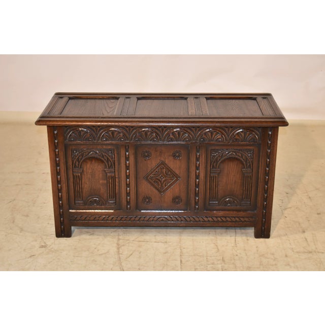 Edwardian Oak Blanket Chest, Circa 1900 For Sale - Image 4 of 9
