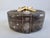 Metal Vintage Silver Tone Geometric Jewelry Box with Gold Bow, 1980 For Sale - Image 7 of 18