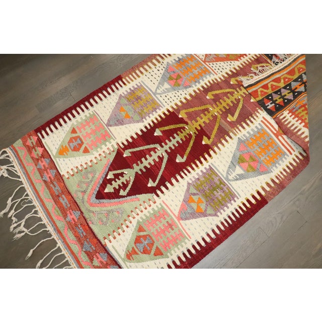 Turkish Vintage Turkish Flatweave Prayer Rug For Sale - Image 3 of 8