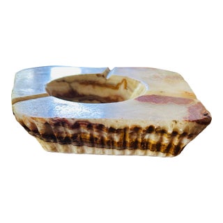 Vintage Organic Marble Slab Ashtray Catchall For Sale