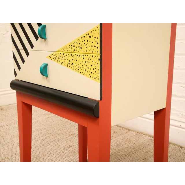 90's Style Hand Painted Nightstand For Sale - Image 11 of 12