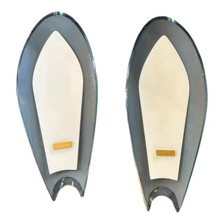 Pair of Fontana Arte Wall Sconces by Max Ingrand, Italy, 1960s For Sale