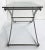 Steel / Brass X-Frame Sabre Leg Console Table W/ New Glass Top For Sale - Image 4 of 9
