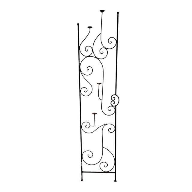 Contemporary Moroccan Single Panel Wrought Iron Decorative Screen Divider 2 For Sale