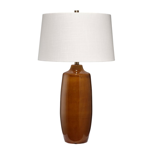Toffee Table Lamp, Cider Brown Ceramic For Sale
