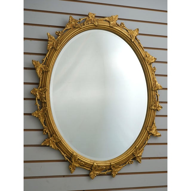 Traditional Pair Friedman Brothers Gold Frame Grapevine Mirrors For Sale - Image 3 of 10
