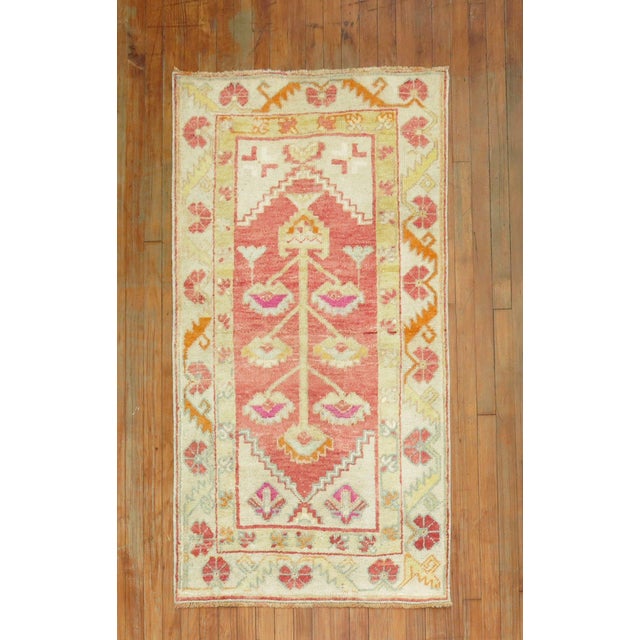Contemporary Vintage Turkish Anatolian Rug For Sale - Image 3 of 6