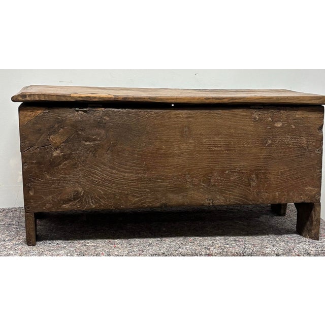 17th Century English Oak Six Plank Chest For Sale - Image 11 of 12