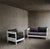 Black Lounge Chair with Cushions by Jan Des Bouvrie for Praxis, 1980s, Set of 2 For Sale - Image 8 of 9