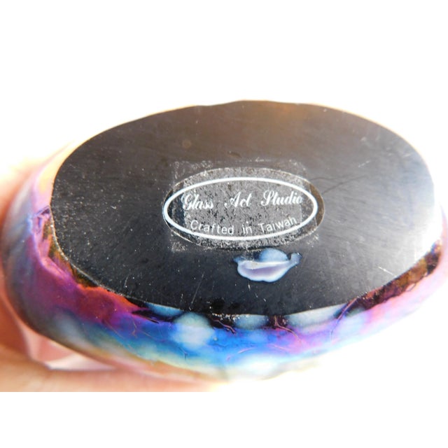 1980s 1980s Purple Iridescent Perfume Bottle From Glass Act Studio For Sale - Image 5 of 6