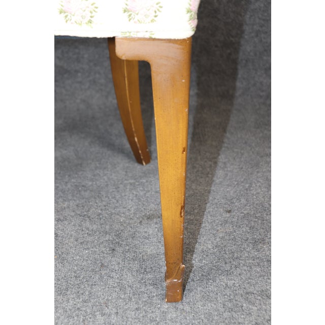 Brown Directoire Style Carved Walnut Cane Back Desk Vanity Side Chair For Sale - Image 8 of 8
