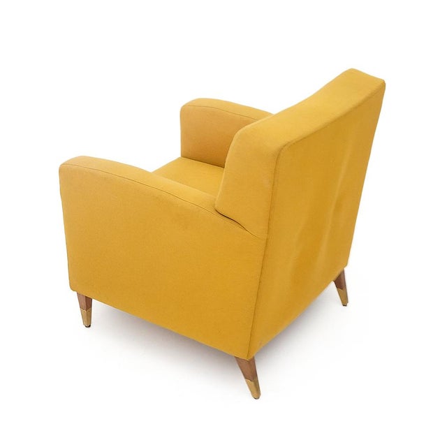 Yellow Fabric Armchairs, 1950s, Set of 2 For Sale - Image 10 of 14