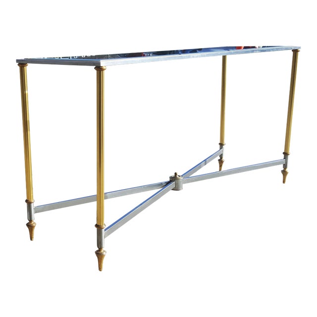 A Neo Classical Hollywood Regency in the Manner of Maison Jansen Console Table For Sale